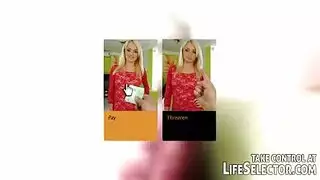 على ركبتيها رجل مستقيم سحر