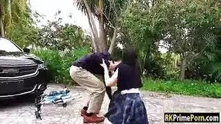 تلميذة، فاتنة الهواة ورجل كبار السن قرنية
