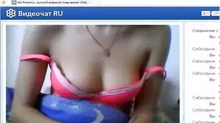 سيدة مع ضخمة الثدي الهزات قبالة كام