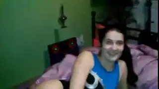 لاعبة جمباز مفلس أداء أحمر الشعر تمتص لطيف