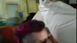 مع ركوب الخيل الكبيرة و في السرير