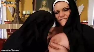 انجلينا كاسترو تمارس السحاق مع زمليتها فى الكنيسة