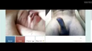Videochat #100 Girl لديها هزة الجماع ثلاثية الوقت مع ديك