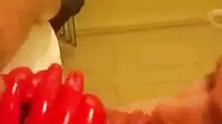 شريط اللاتكس قبالة بالإصبع وكريم كريم