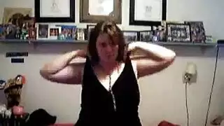 سيدة السمين حصلت عارية على كاميرا ويب لها